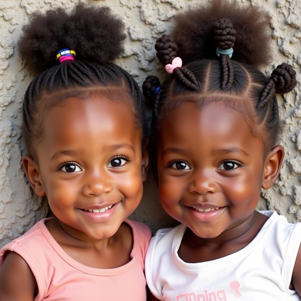 African American Infant Hairstyles: Puffs and Braids