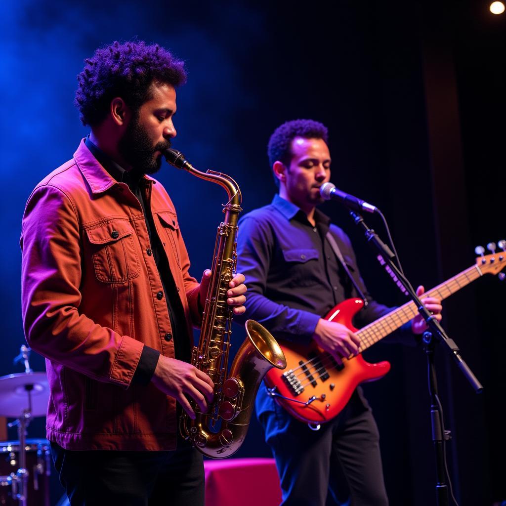 African American Jazz Musicians Performing