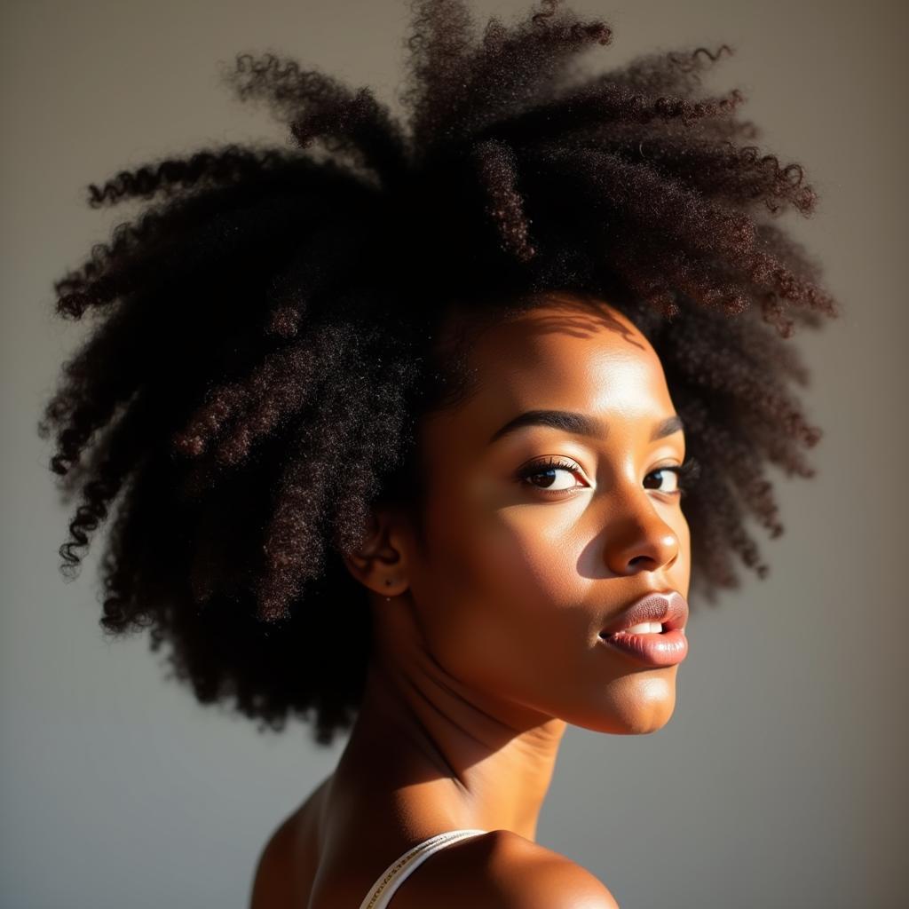 Natural African American Hair Stock Photos