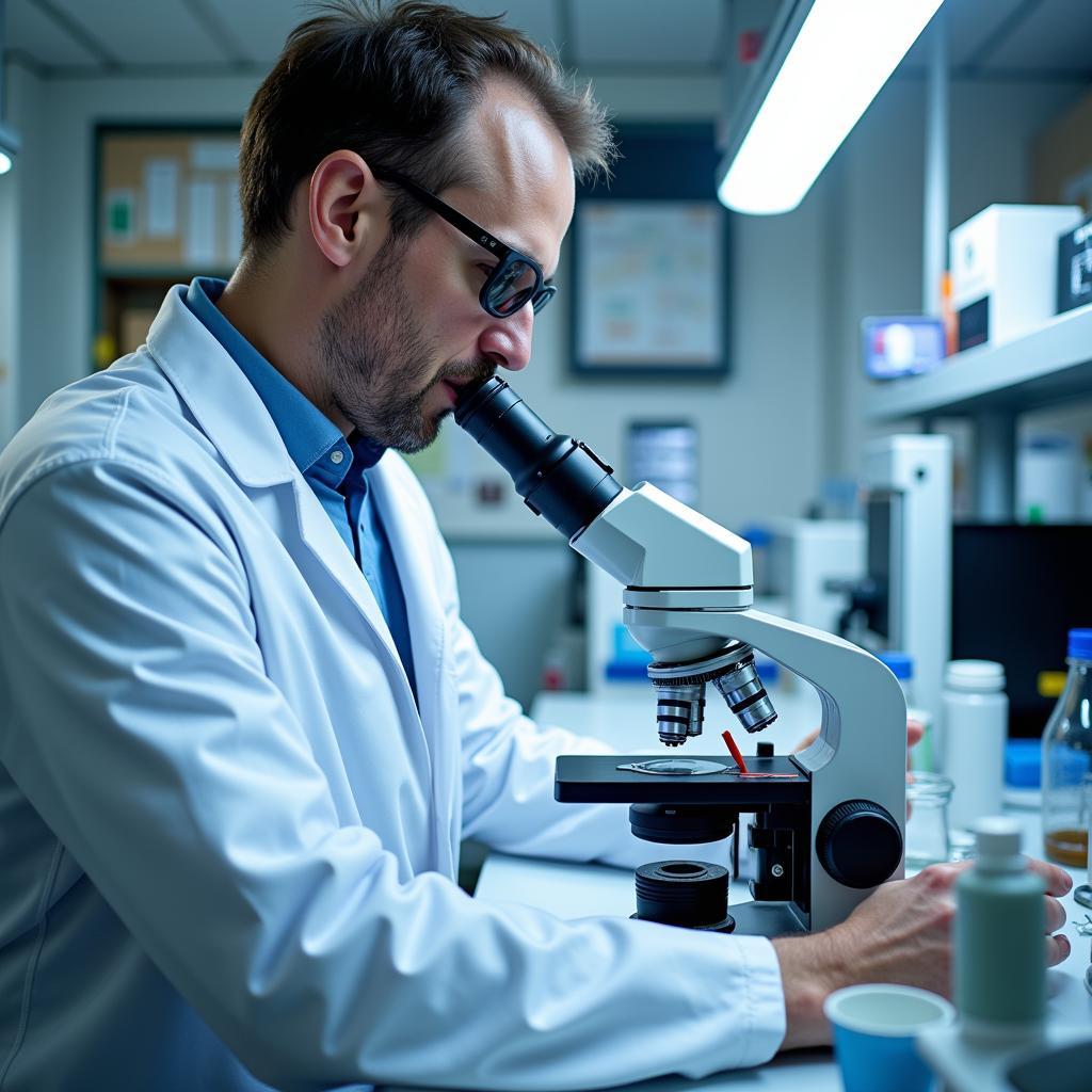 African American Physicist Conducting Research in a Laboratory