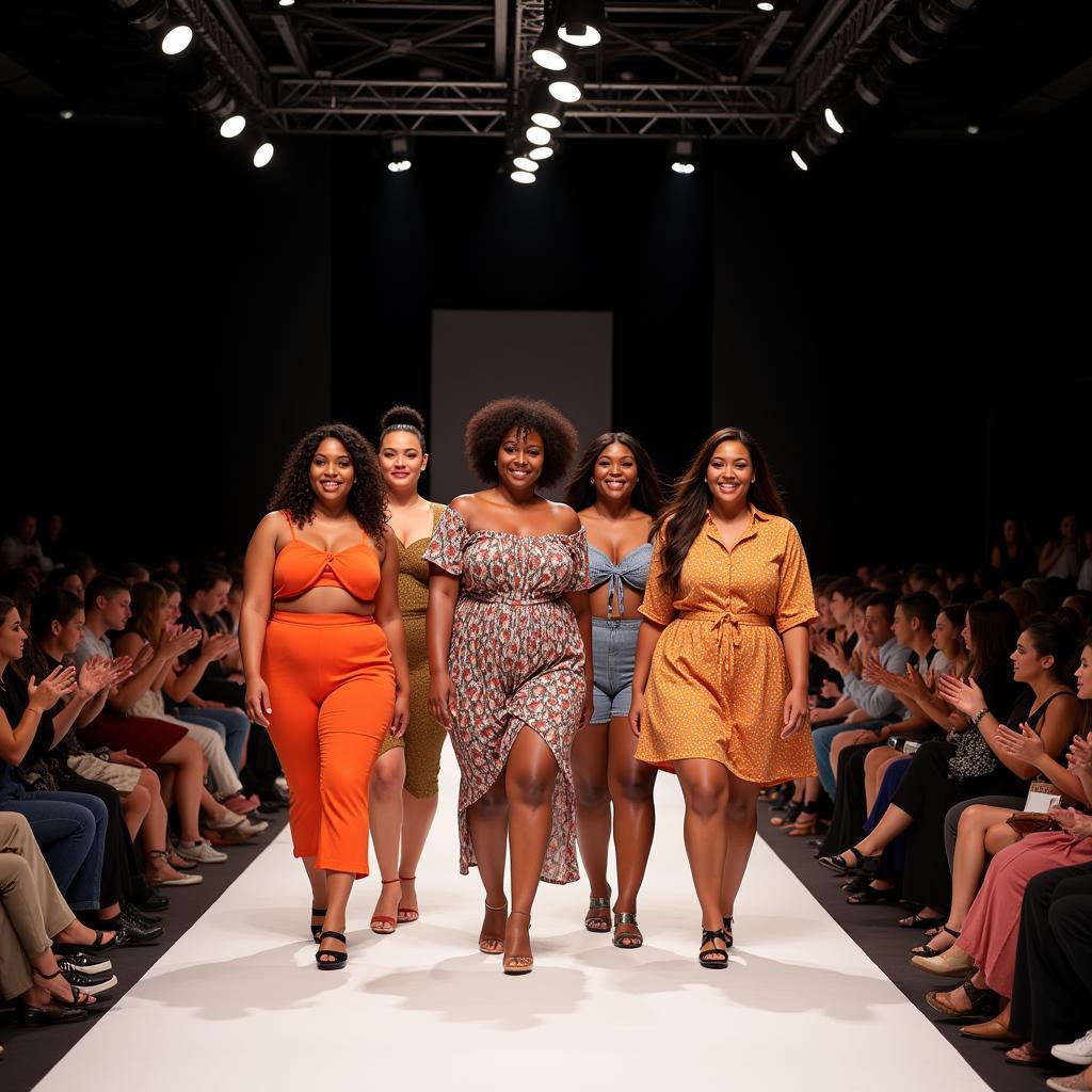 African American Plus Size Models on the Runway