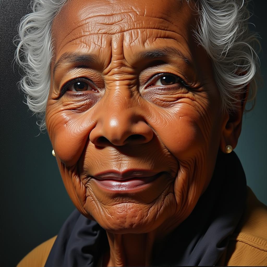 African American Portrait in Oil Painting Depicting Strength and Dignity