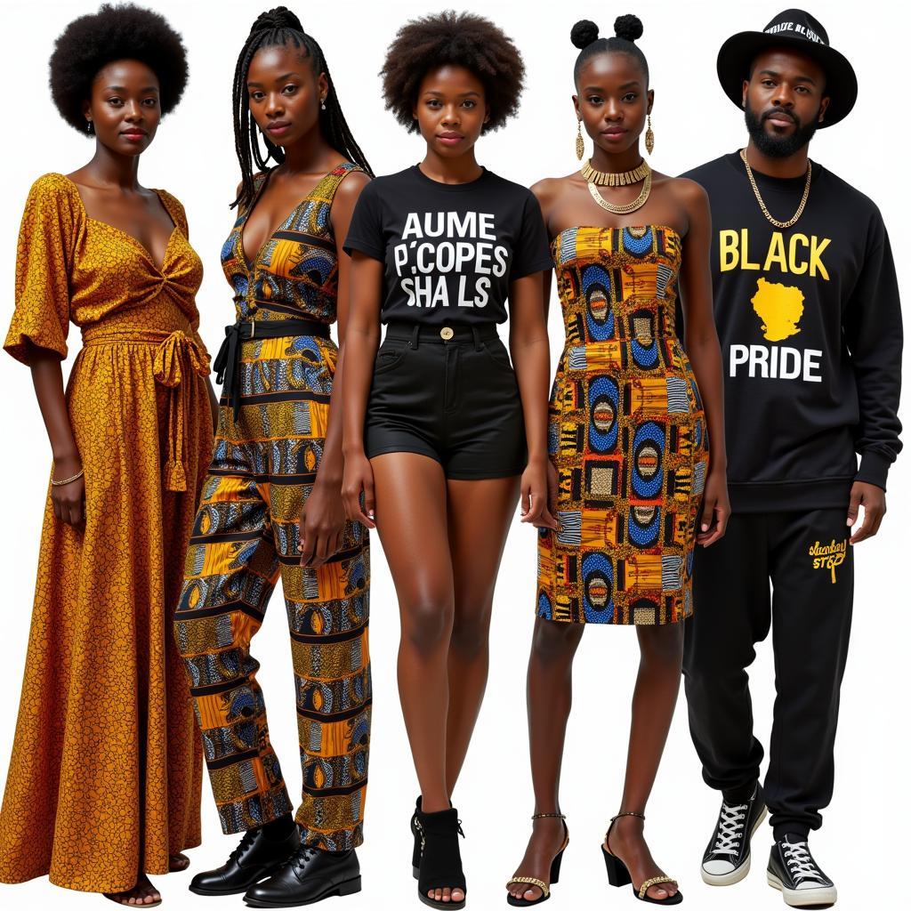 Variety of African American Pride Clothing Styles