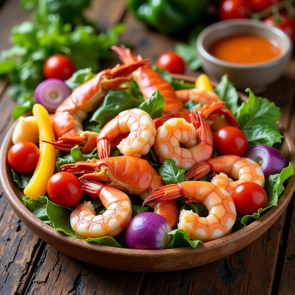 Fresh Ingredients for African American Seafood Salad