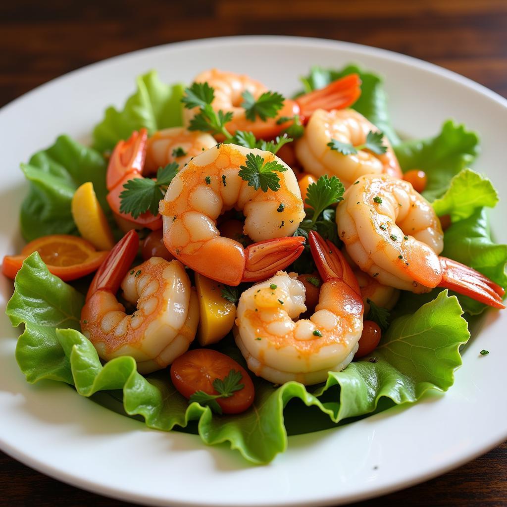 A Deliciously Plated African American Seafood Salad