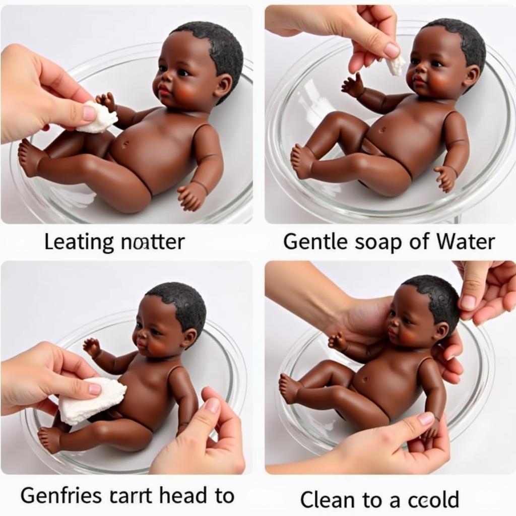 Cleaning and Caring for an African American Silicone Baby Doll