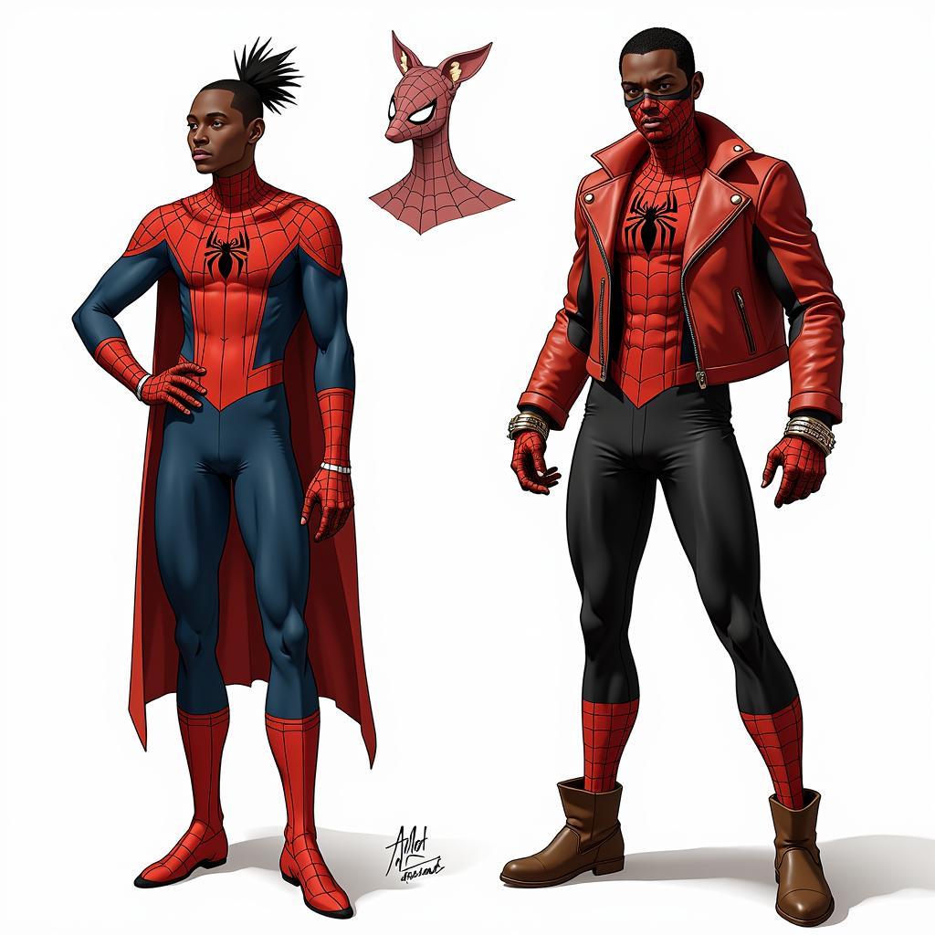 Concept Art for an African American Spiderman