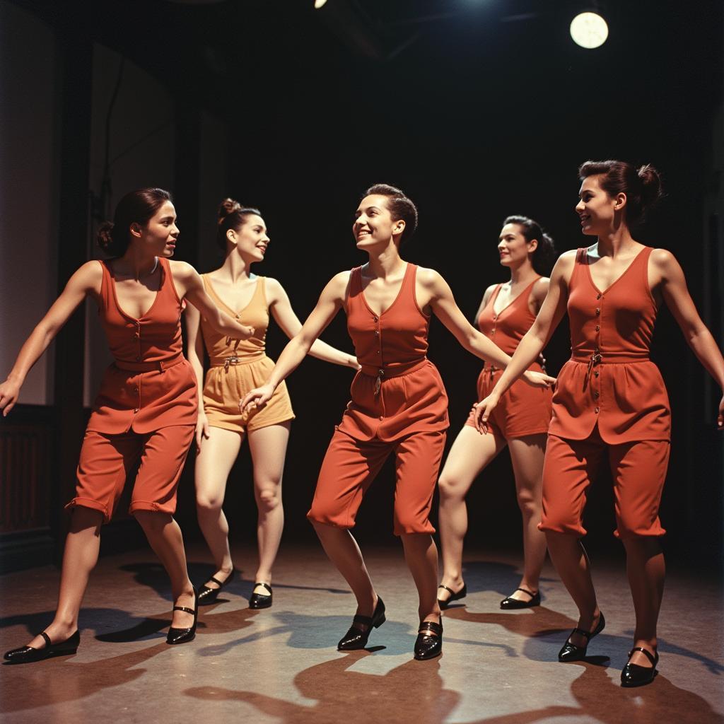 African American tap dancers performing in a lively scene from the 1930s