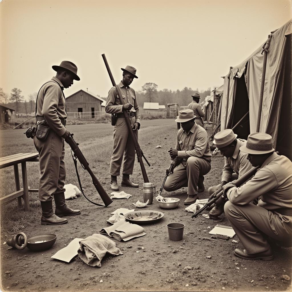 Daily Life of African American Union Soldiers in Camp