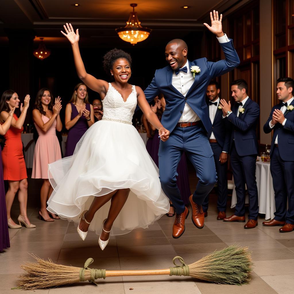 African American Wedding Ceremony - Jumping the Broom