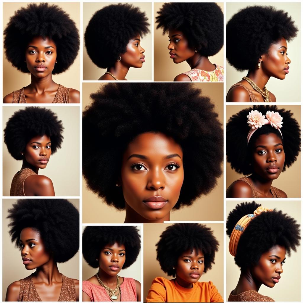 African American Women with Afro Hairstyles in the 1970s