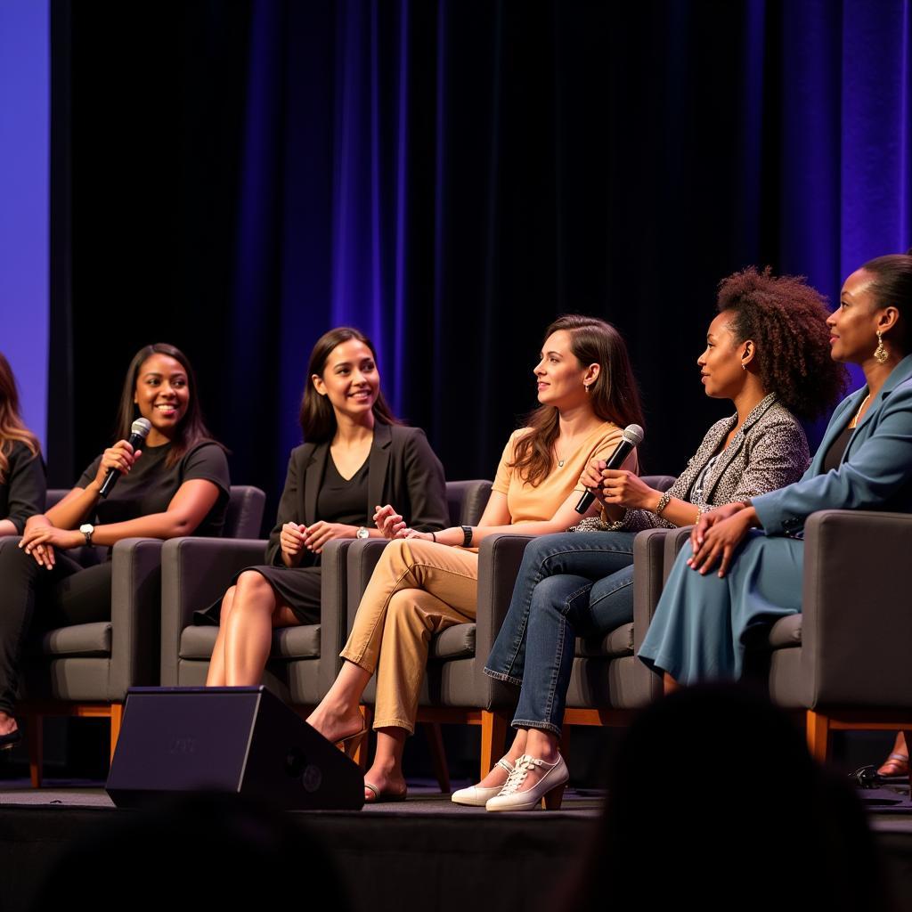 African American Women in a Panel Discussion