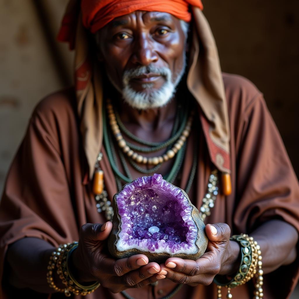 African Amethyst in Traditional Ceremony