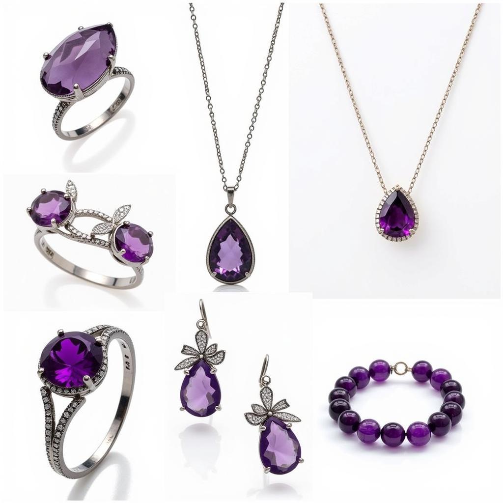 Collection of African Amethyst Jewelry