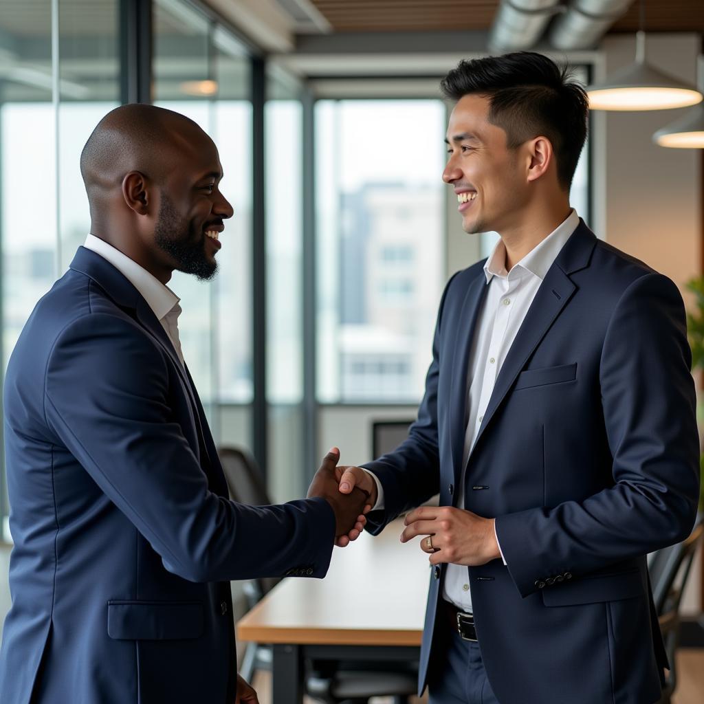 African and Thai professionals in a business meeting