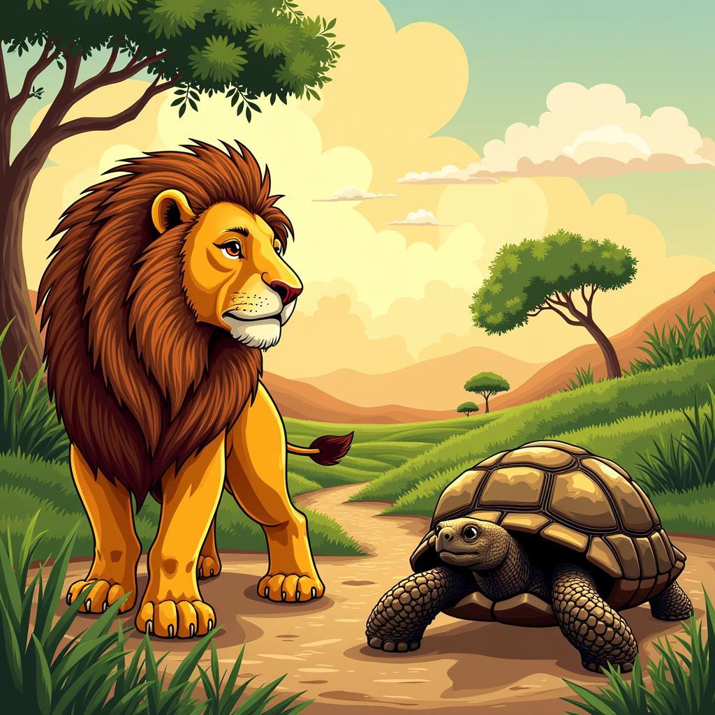 African animal fables teaching moral lessons to children.