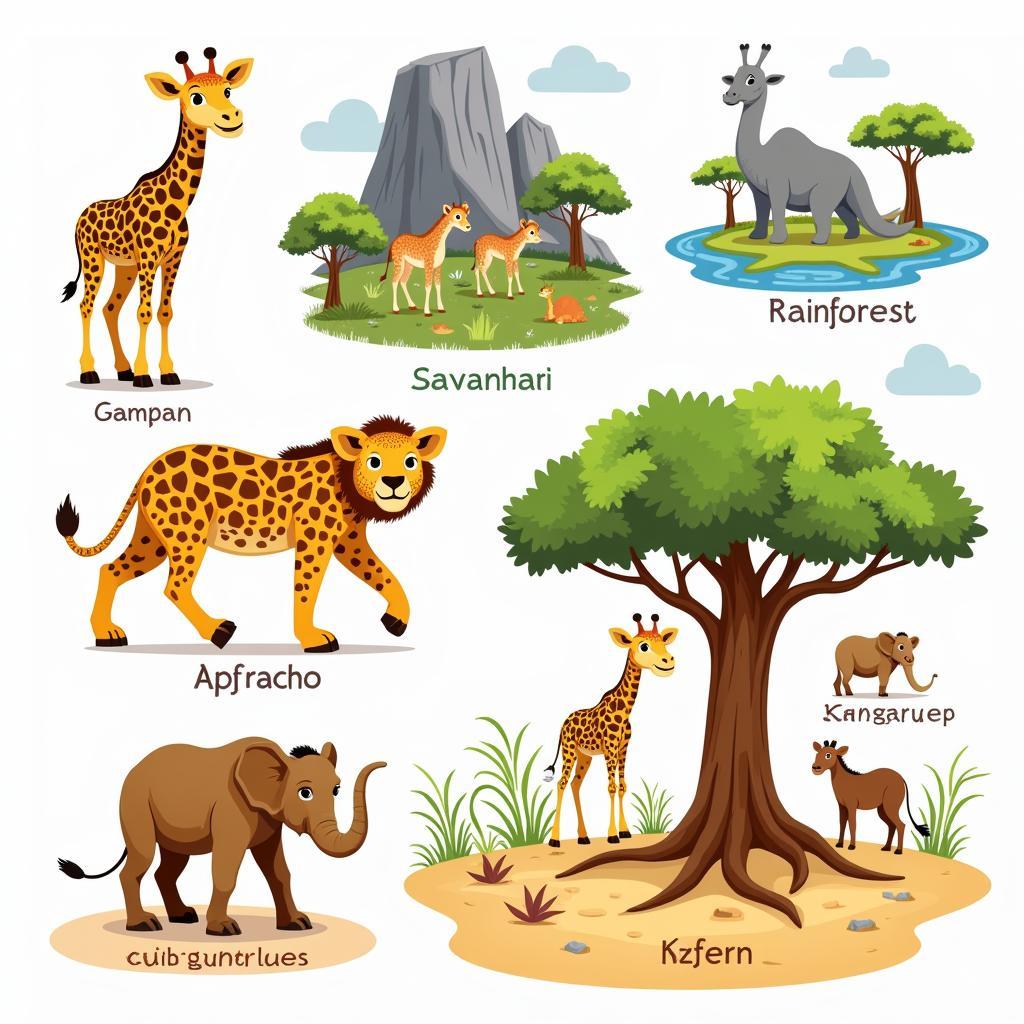 African Animal Habitats for the KS1 Classroom