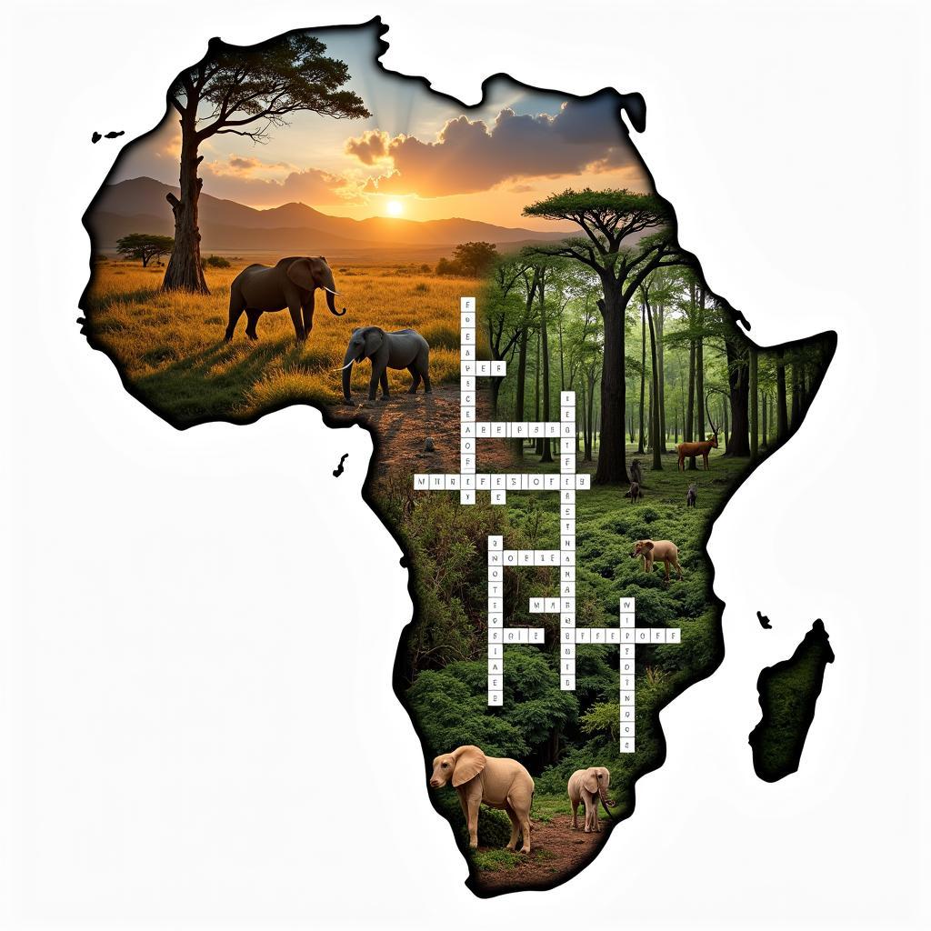 African Animal Habitats Crossword Puzzle