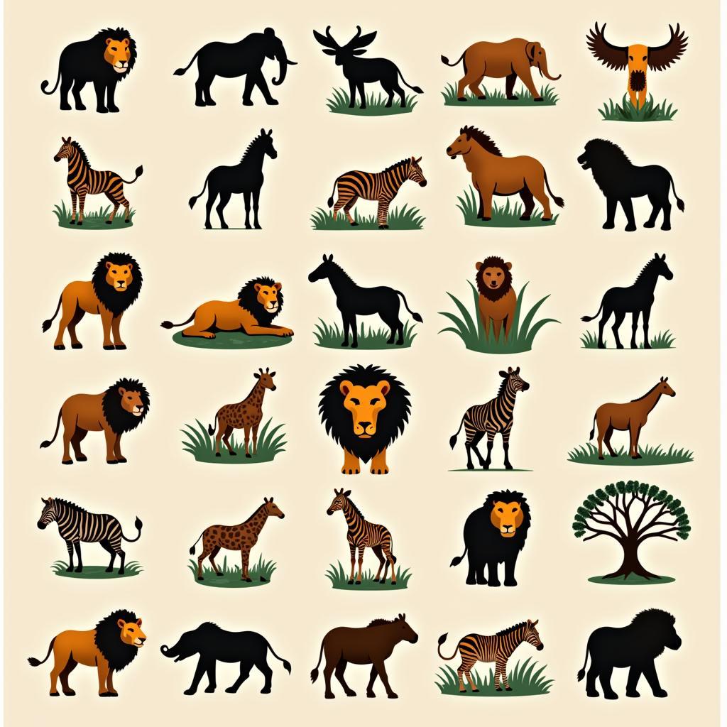 African Animal Logo Collection