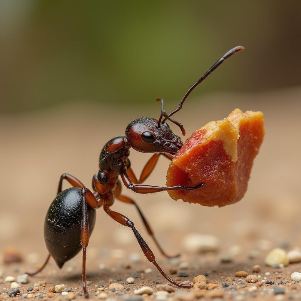 African Ant Carrying Food