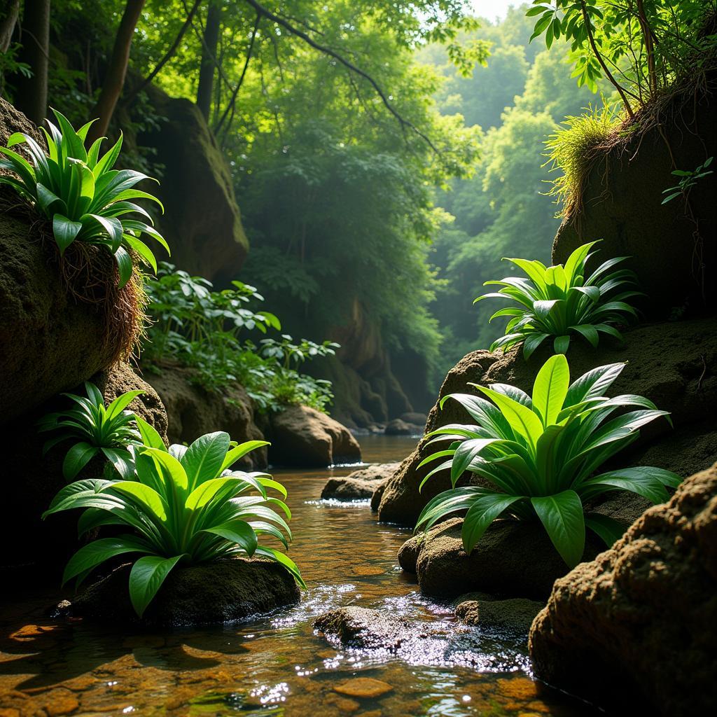 African Anubias in Natural Habitat