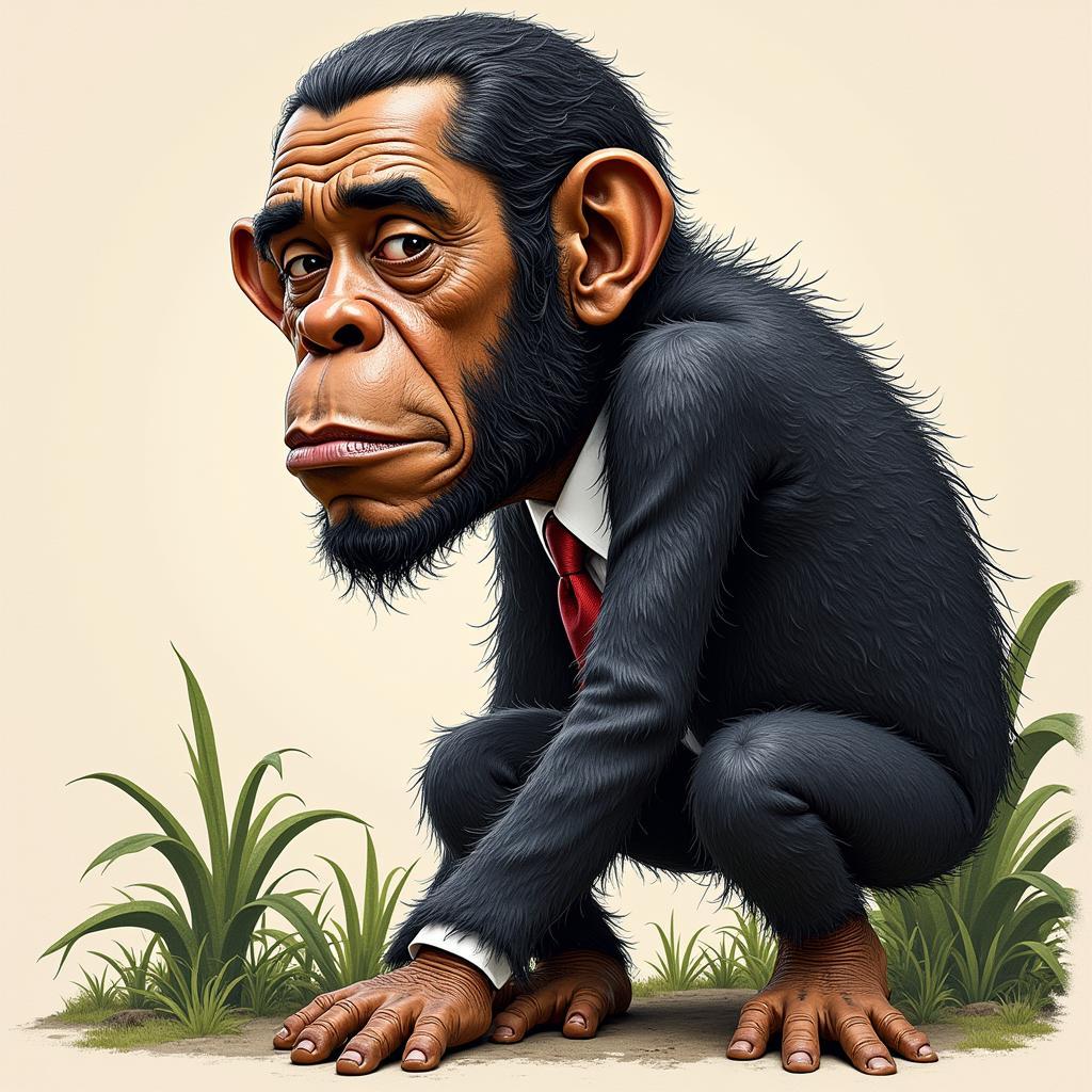 Racist Caricature of Obama as an Ape