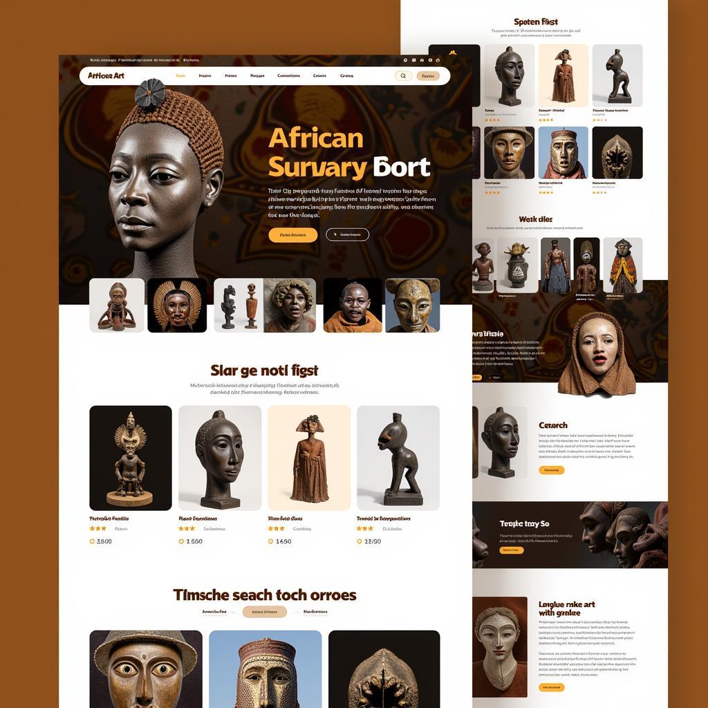 African Art Website Homepage