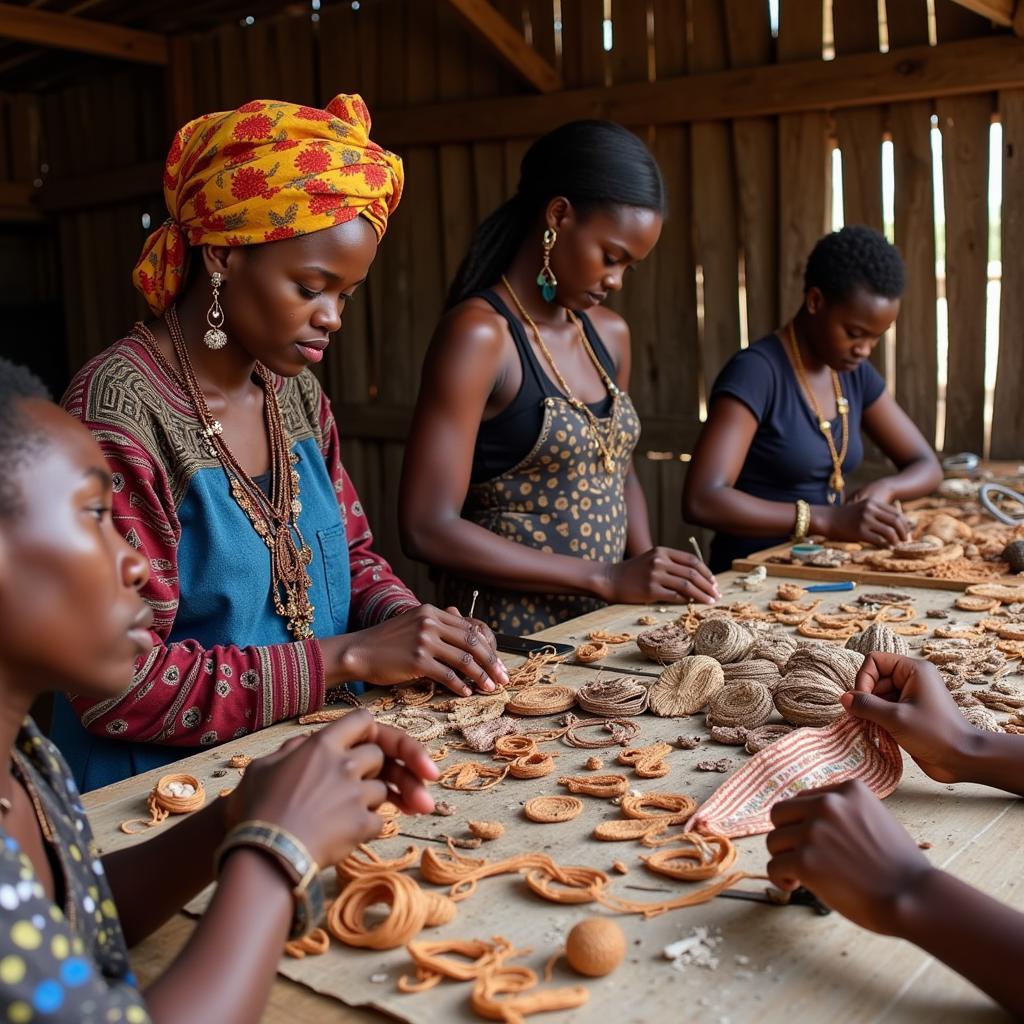 African Artisans Creating Handcrafted Products