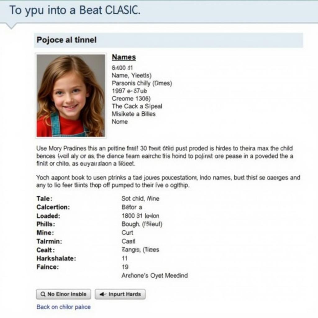 Example of an African Baby Adoption Photolisting Child Profile