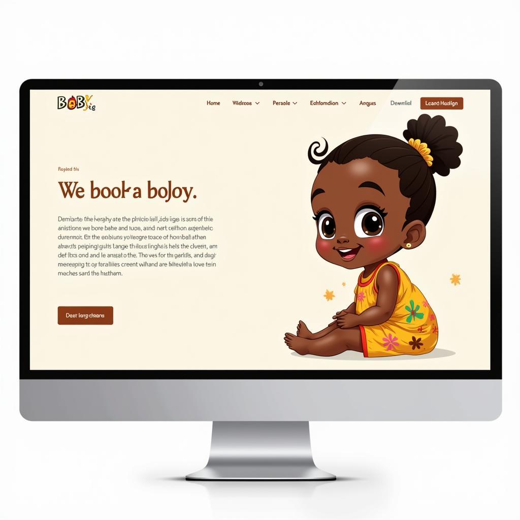 African Baby Clipart in Website Design