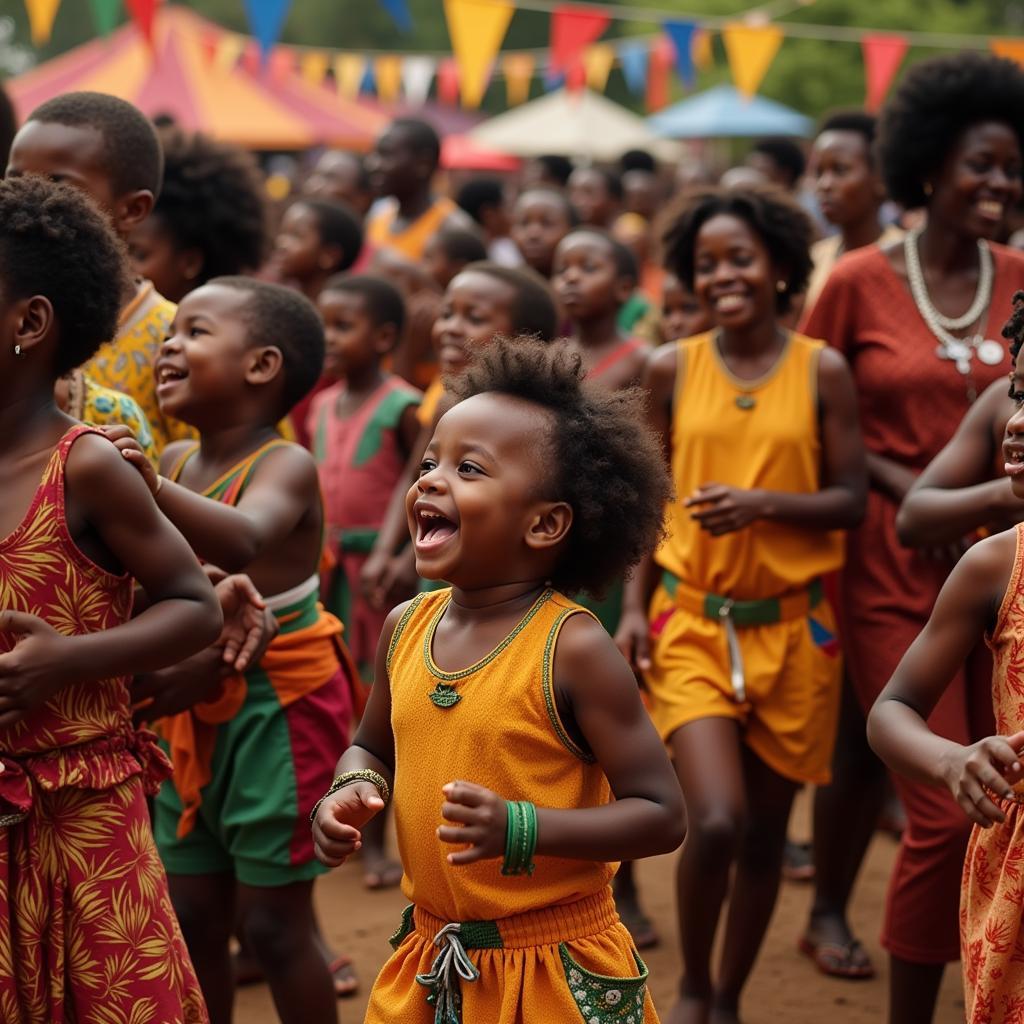 A joyful celebration of African baby dancing, showcasing the vibrant energy and cultural significance of this tradition.