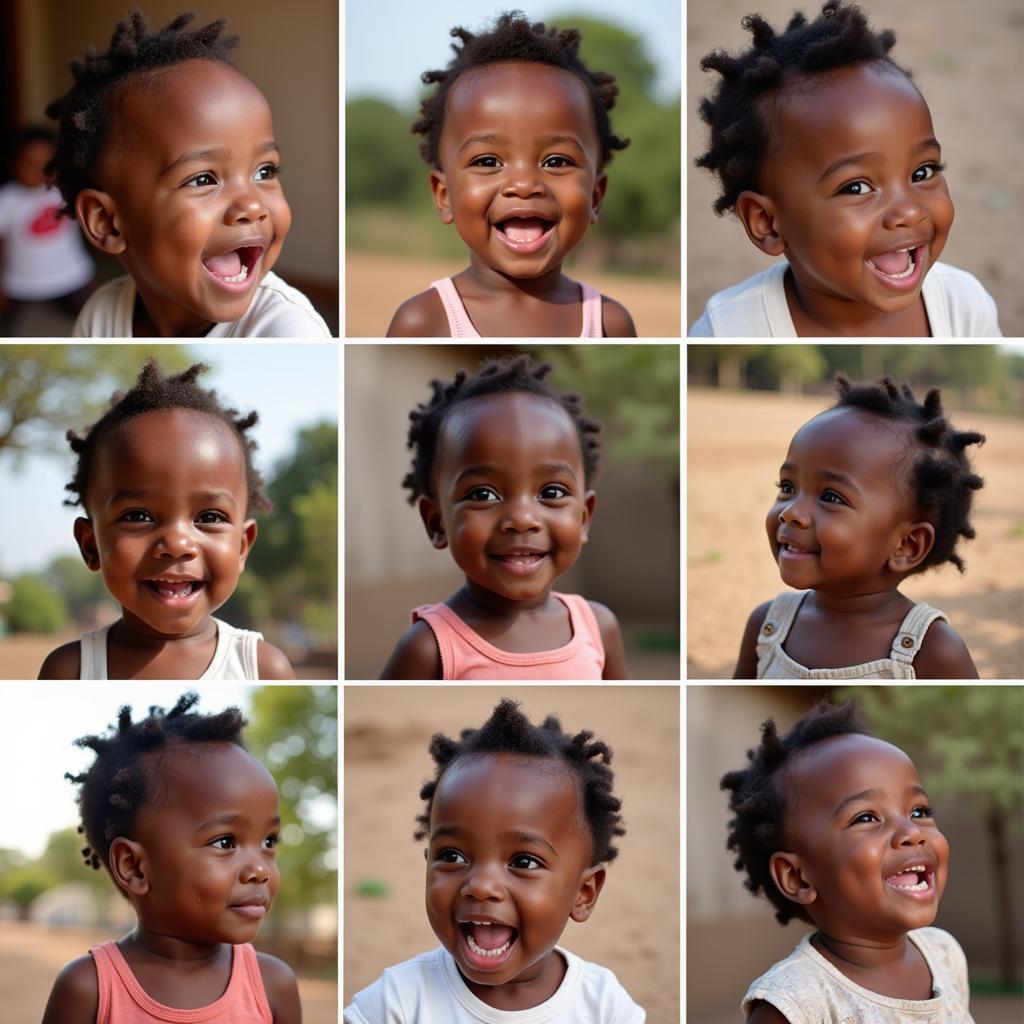 Joyful Expressions of an African Baby