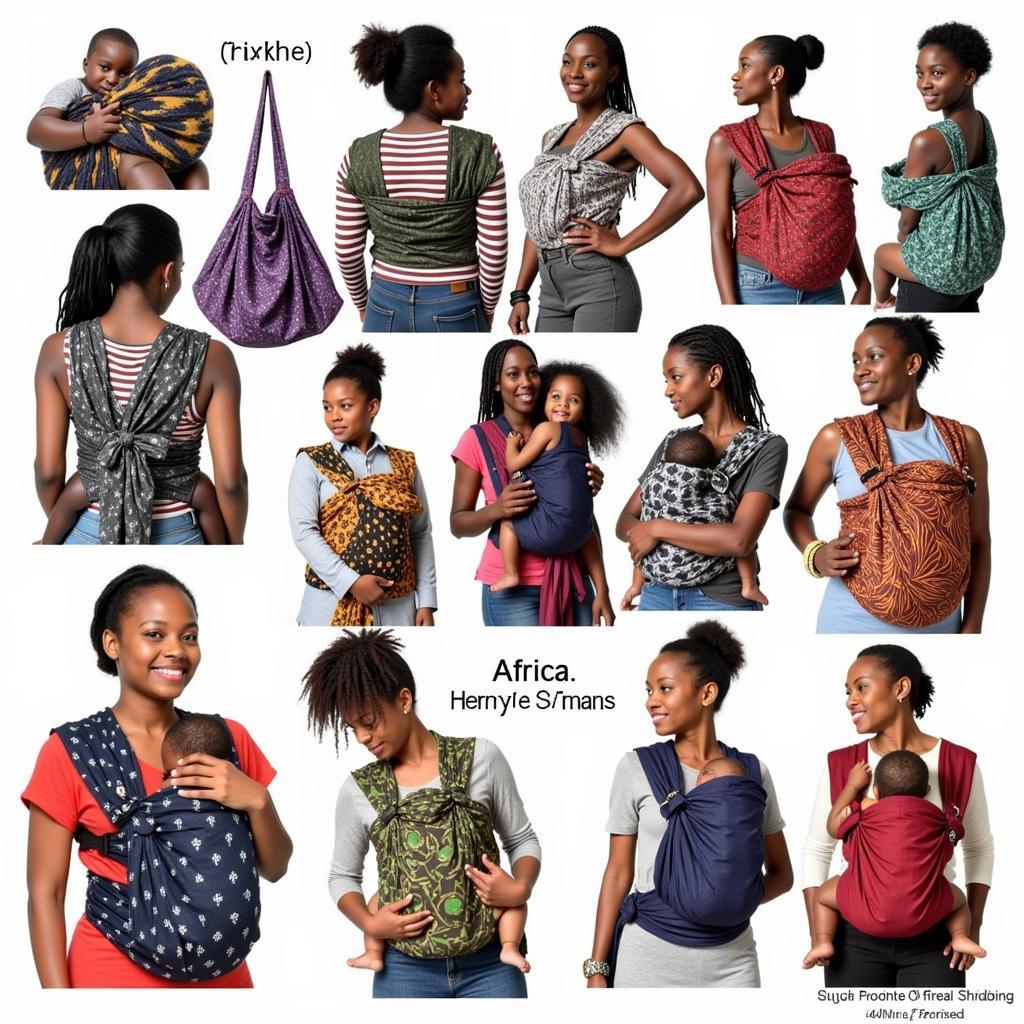 Different Styles of African Baby Slings