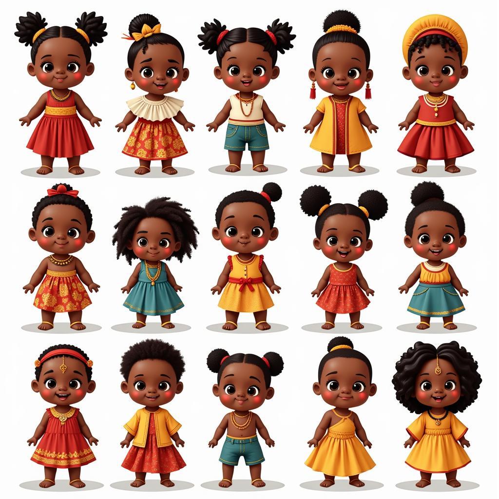 African Baby Vector Images for Cultural Representation