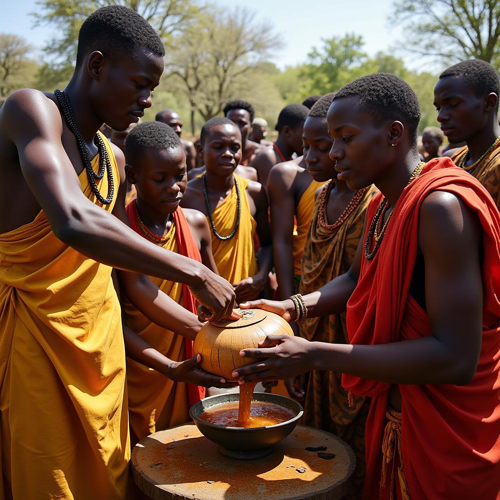 African Banana Beer Ceremony