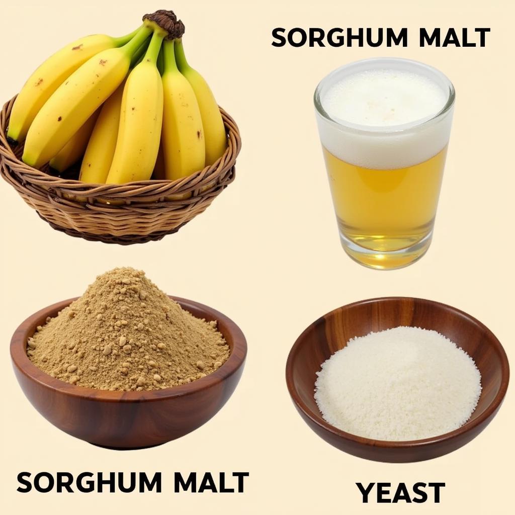 Ingredients for African Banana Beer