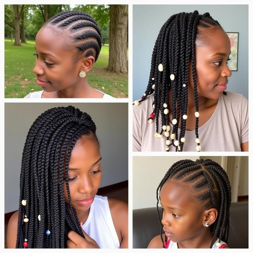 African Banana Hairstyle Variations