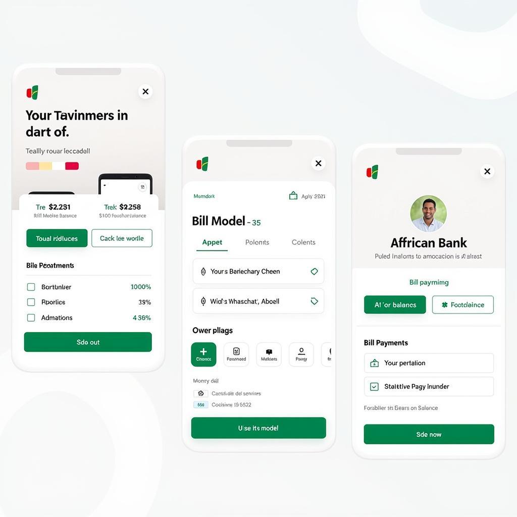 African Bank Mobile Banking App Interface