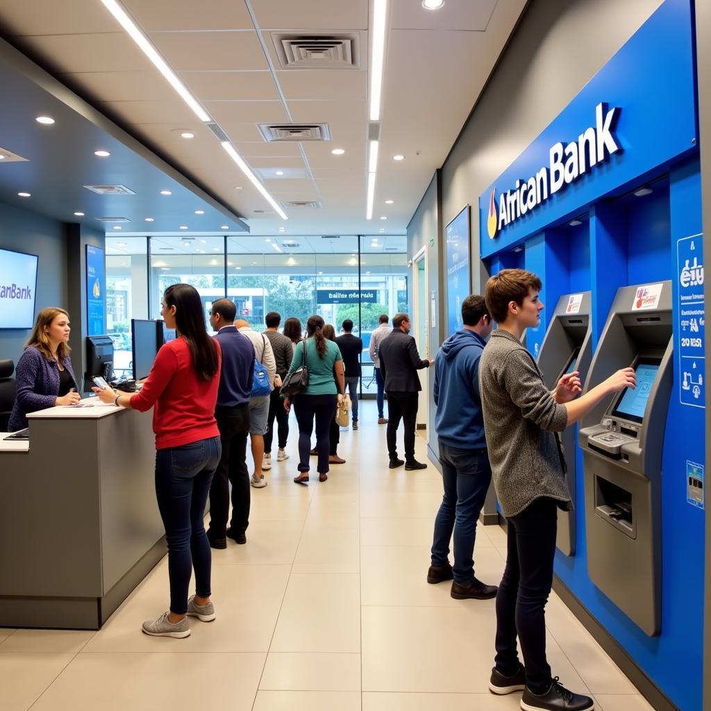 Inside an African Bank Branch in Pretoria Central