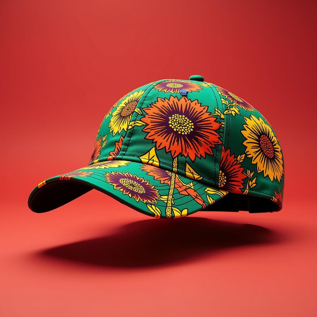 African Baseball Cap with Ankara Print