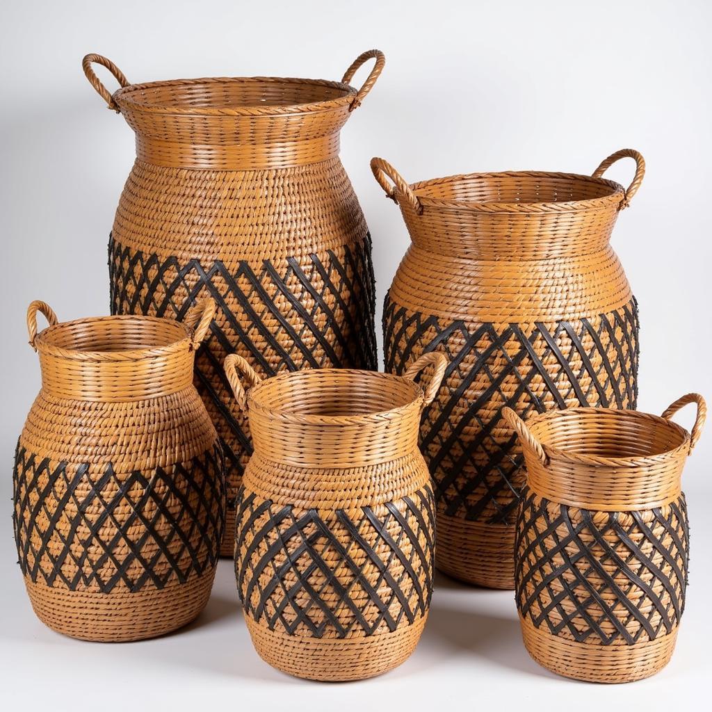 Variety of African Basket Laundry Hampers