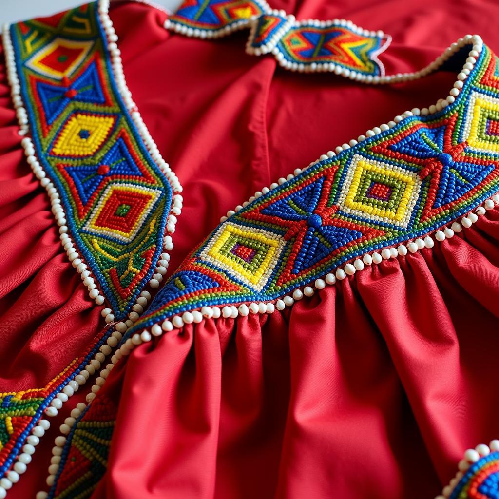 Traditional Clothing with African Beaded Edging