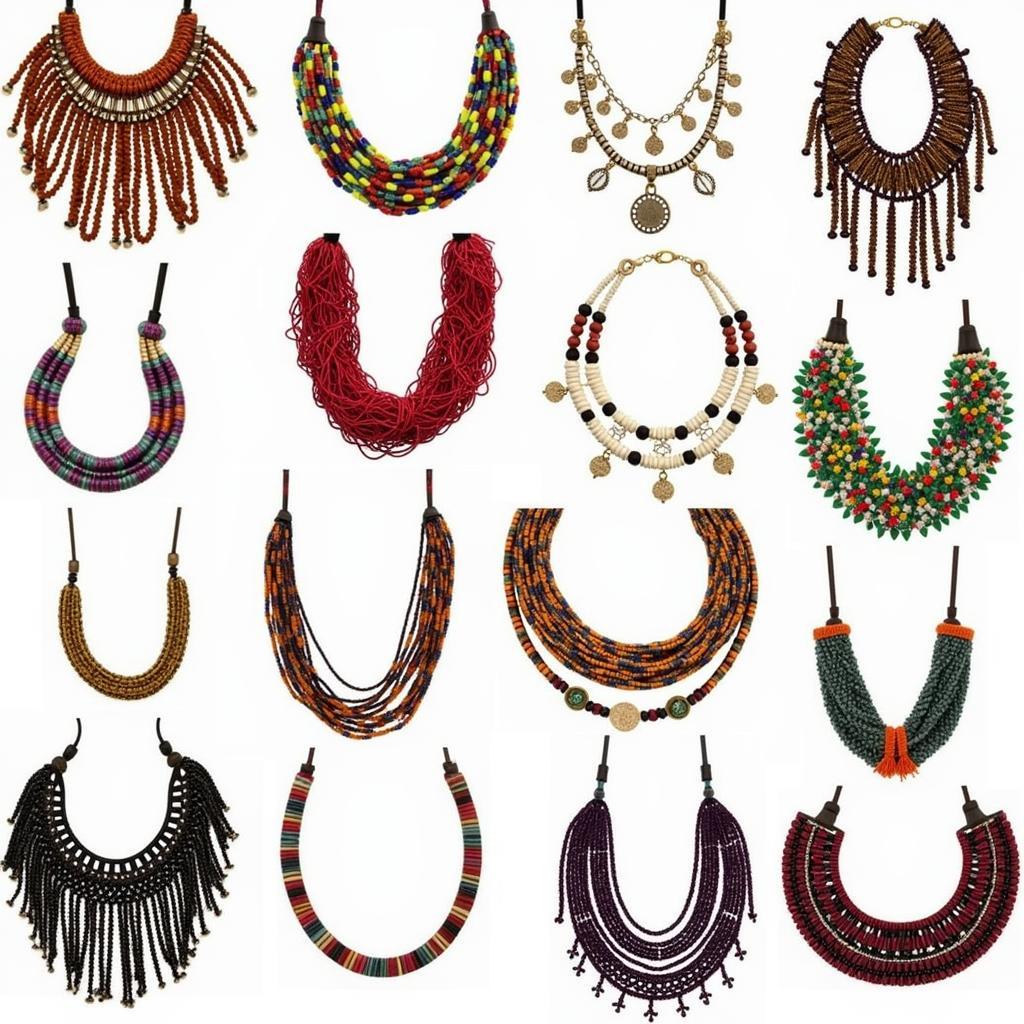 Diverse Styles of African Beaded Necklaces - From Simple to Elaborate