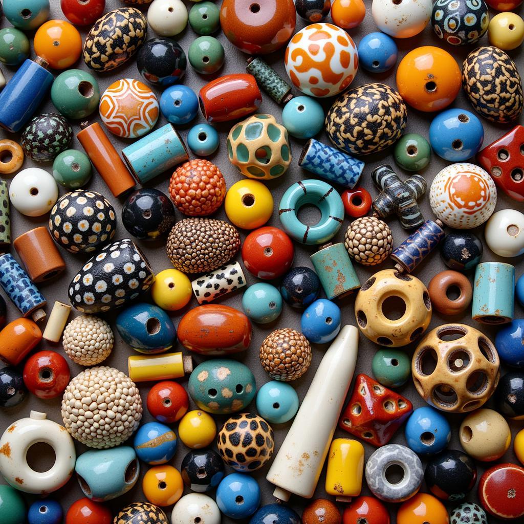 Variety of African Beads