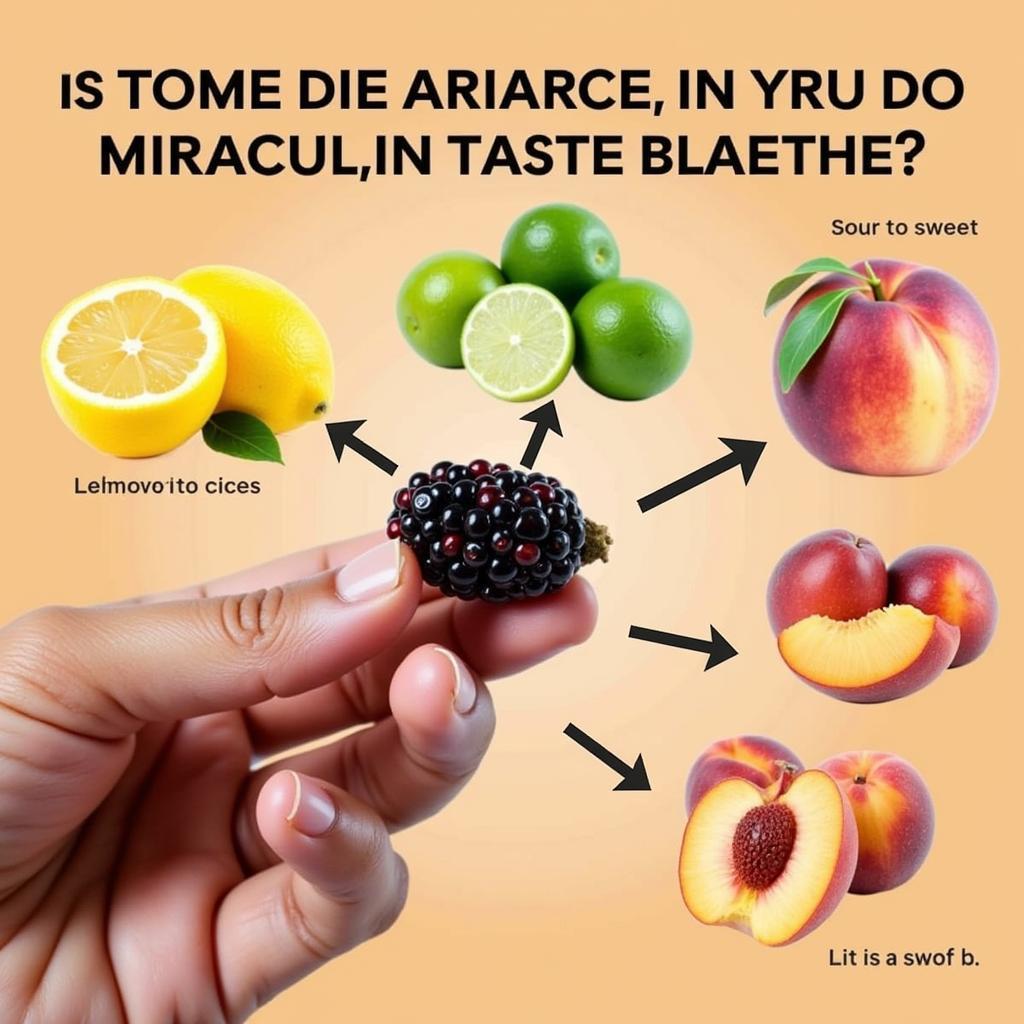 African Bird Berry (Miracle Fruit) Changing Taste Perception