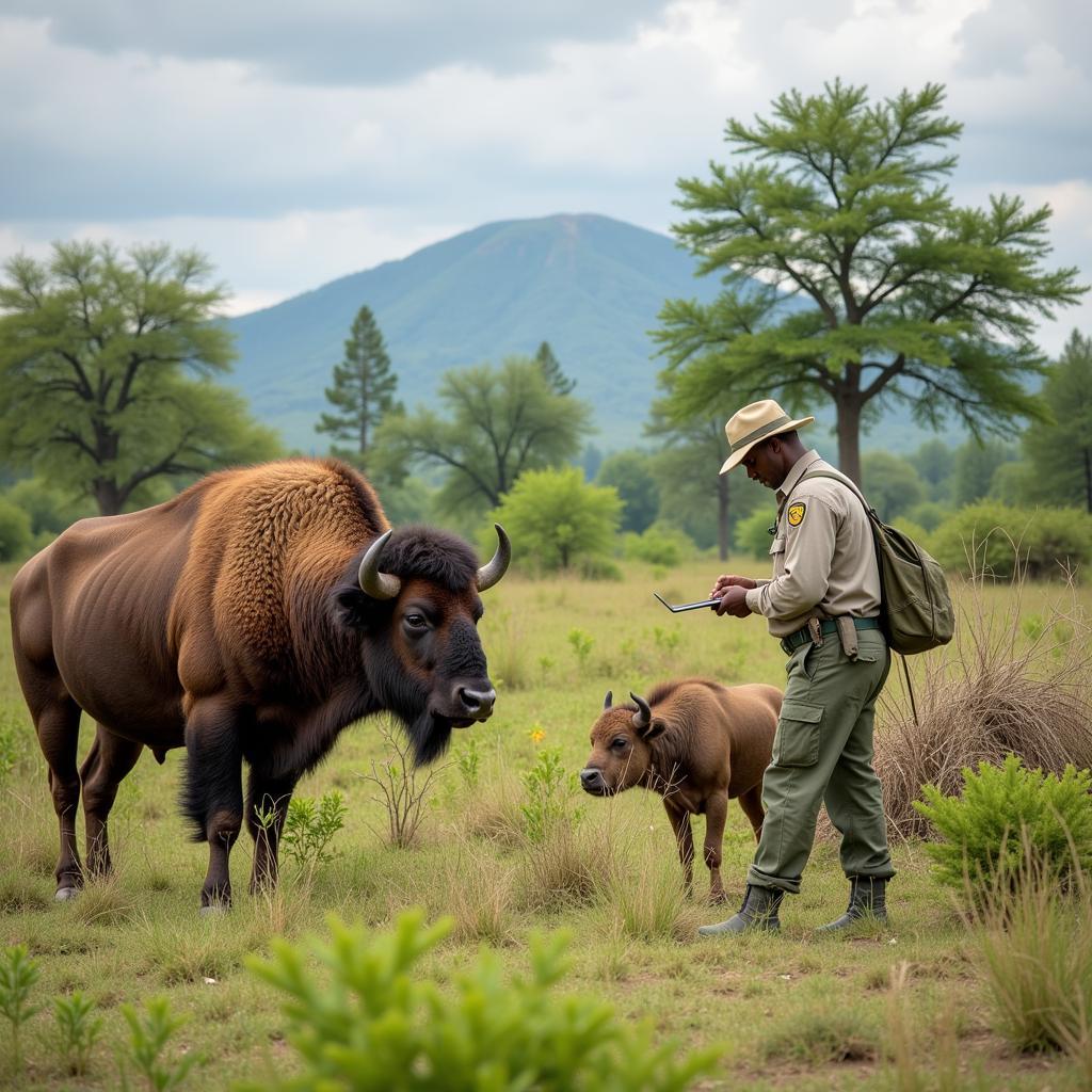 African Bison Conservation Efforts