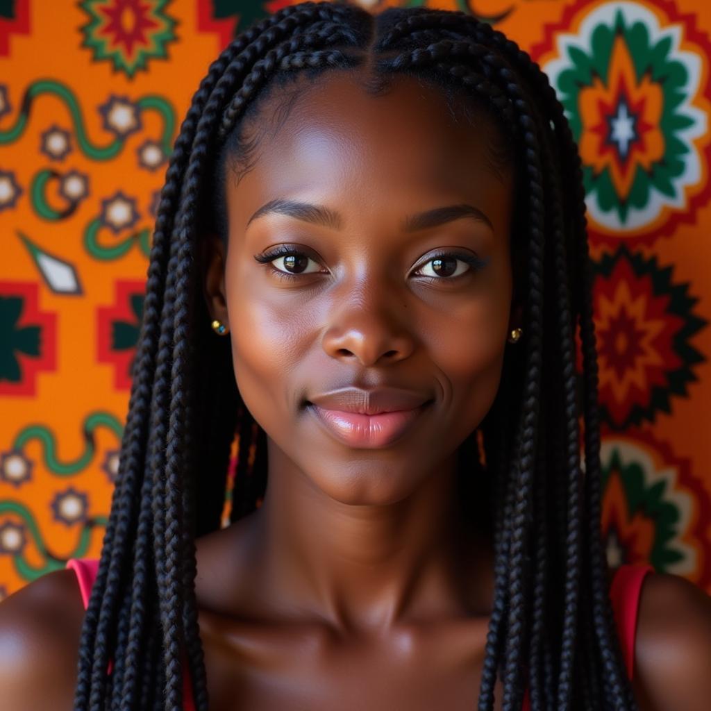 African Black Beauty Portrait Showcasing Diversity