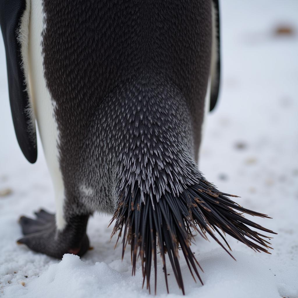 Close-up of an African Black Footed Penguin's Tail