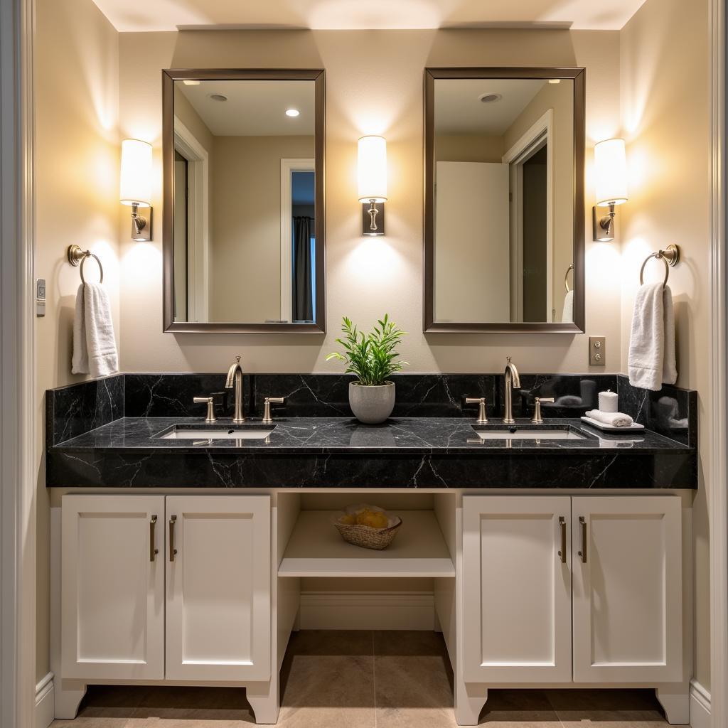 African Black Granite Bathroom Vanity