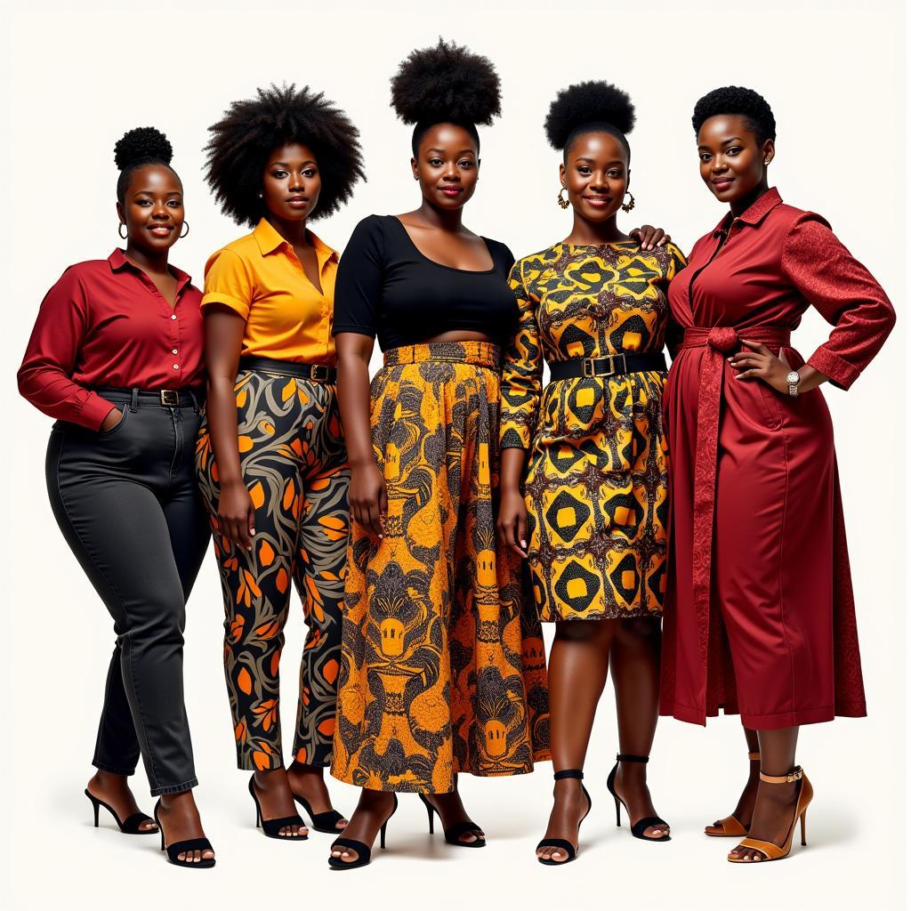 Stylish African Black Plus Size Women Embracing Fashion Trends